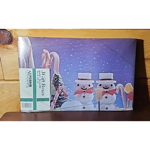 Vintage Christmas Gift Boxes Set Of 4 New Old Stock - Picture 2 of 7